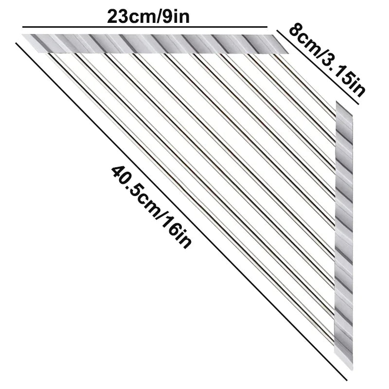 MavyNest Roll-Up Corner Sink Rack